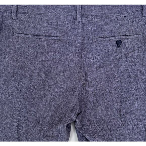 Banana Republic Factory Aiden Short Size 35 Mens Gray Shorts Linen Cotton Blend - Picture 6 of 7